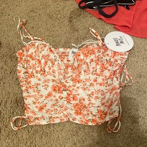 Floral Princess Polly Crop Top